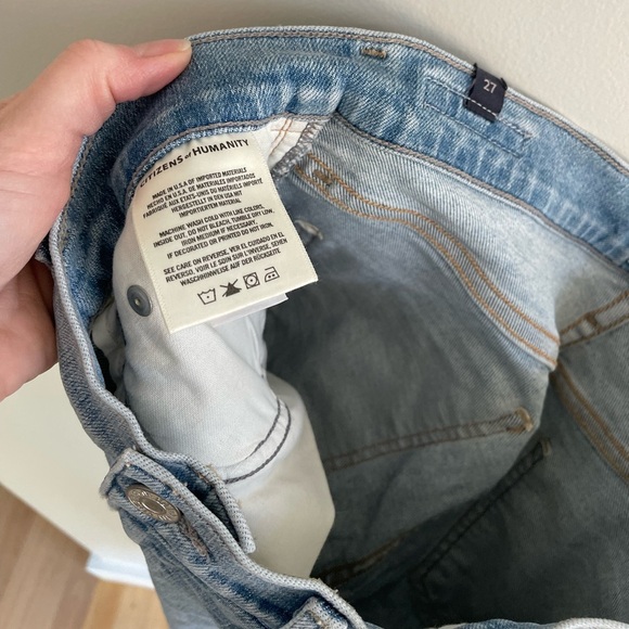 Citizens of Humanity Rocket Crop Mid-Rise Skinny Jeans - Light Wash - Size 27 - Picture 14 of 15